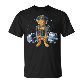 Rottweiler Weightlifting Deadlift Men Fitness Gym T-Shirt | Mazezy DE