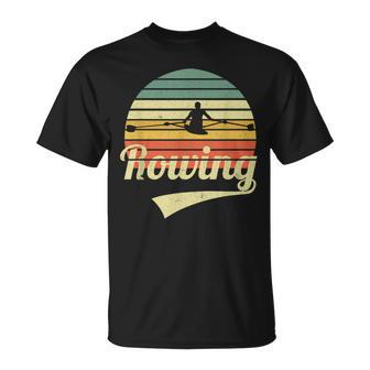 Rowing Rowing Outfit In Vintage Retro Style Vintage T-Shirt - Seseable