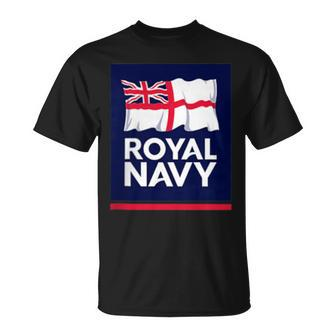 Royal Navy Uk Naval Flag Patch Military Veteran T-Shirt - Monsterry