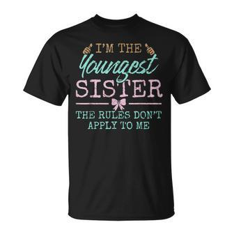 Rules Don't Apply To Me Youngest Adult 3 Sisters Matching T-Shirt - Seseable