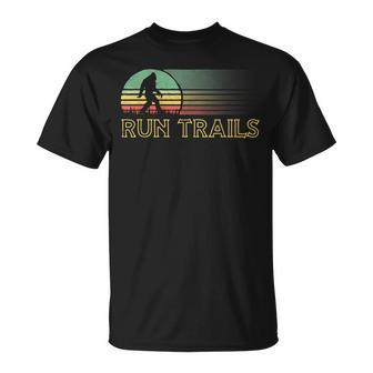 Run Trails Bigfoot Runner Race Ultra Run Graphic T-Shirt - Monsterry CA