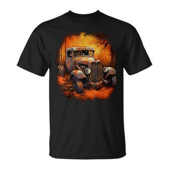 Rust Bucket Hot Rod Rat Rod Vintage Classic Car Men T-Shirt - Monsterry