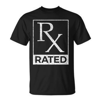 Rx Rated Pharmacology Pharmacist Medical Student T-Shirt - Monsterry