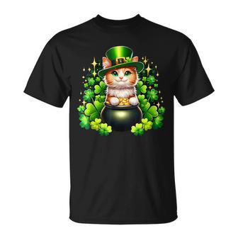 S Cat Saint Patrick's Day Cat St Patty's Day T-Shirt | Mazezy