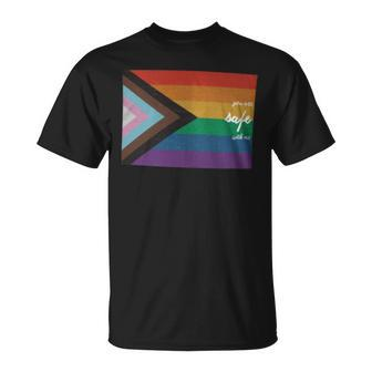 You Are Safe With Me Lgbt Ally T-Shirt - Monsterry