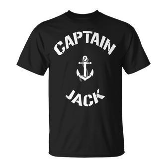 Sailing Boat Captain Jack Personalized Boating Name T-Shirt - Seseable