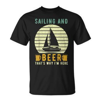 Sailor Sailing Saying Sailing And Beer T-Shirt - Thegiftio UK