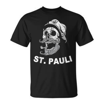 Saint Pauli Sailor Sailor Skull Hamburg T-Shirt - Seseable