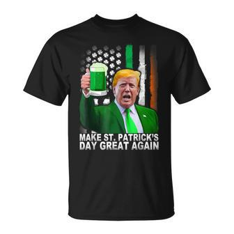Make Saint St Patrick's Day Great Again Trump T-Shirt | Mazezy