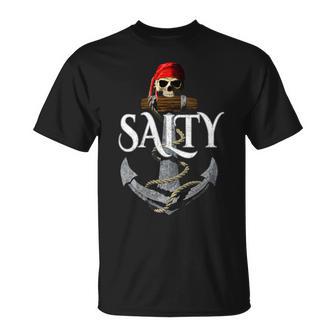 Salty Nautical Pirate Anchor T-Shirt - Monsterry UK