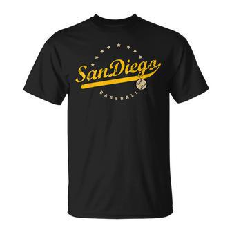 San Diego City Baseball Vintage Varsity T-Shirt | Mazezy