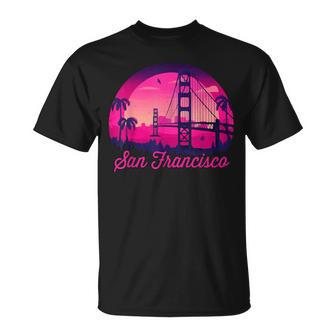 San Francisco Vintage California Skyline Bridge T-Shirt - Monsterry CA