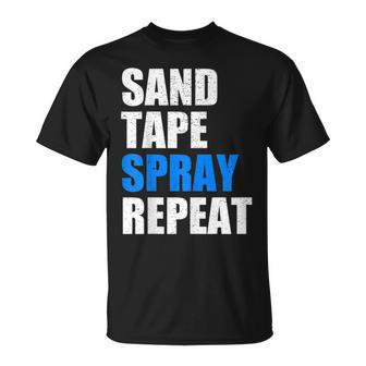 Sand Tape Spray Repeat Automotive Car Painter T-Shirt - Monsterry UK
