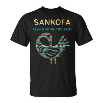 Sankofa Learn From The Past African Bird Black History T-Shirt - Seseable