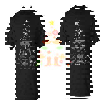 Sapin De Noël Danse En Ligne Country Cowboy Nouvel An T-Shirt - Cadeauxyz