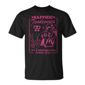 Sapphic Tendencies Sapphic Retro Lesbian T-Shirt - Monsterry