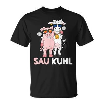 Sau Kuhl Word Game Cows Pig T-Shirt - Seseable