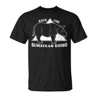 Save The Rhinos Sumatran Rhino T-Shirt - Monsterry