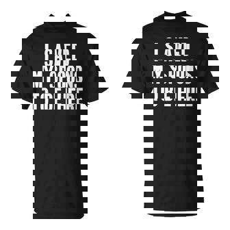 Saved My Spoons To Be Here I Invisible Illness Spoonie T-Shirt | Mazezy