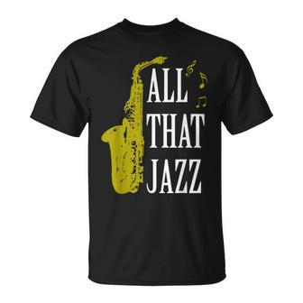 Saxophone Jazz Music Baritone Musical Blues Teacher T-Shirt - Monsterry