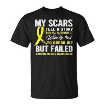 My Scars Tell A Story Endometriosis Awareness T-Shirt - Monsterry CA