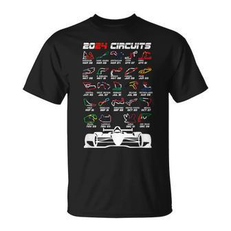 Schedule 2024 Formula Racing Track Formula Car Formula Fan T-Shirt - Seseable