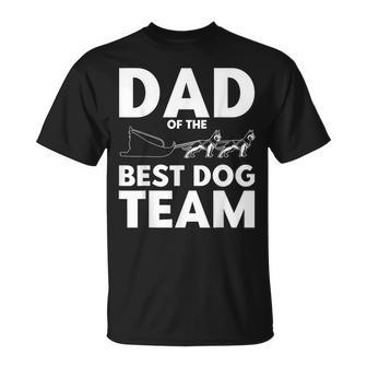 Schlittenhunderennen Papa Bestes Hundeteam Hundeschlitten T-Shirt - Geschenkecke