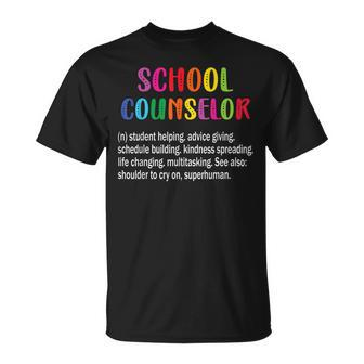 School Counselor Definition School Counselor Appreciation T-Shirt - Thegiftio UK