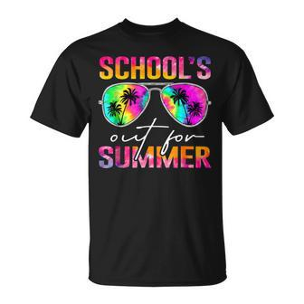 Schools Out For Summer Tie Dye Last Day Of School Teacher T-Shirt - Seseable