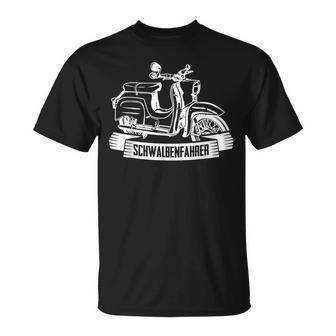 Schwalbenfahrer Schwalbe Ddr Moped Nostalgia  T-Shirt - Seseable