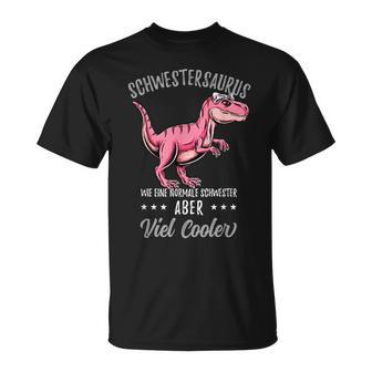 Schwestersaurus Lustiges Schwester Dinosaurier T-Shirt - Geschenkecke