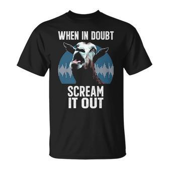 Screaming Goat Scream It Out Meme Face Goat T-Shirt | Mazezy
