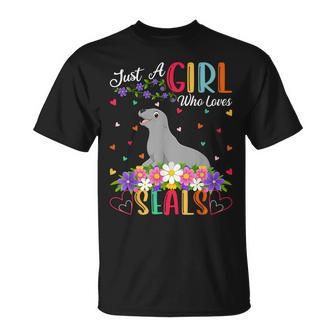 Seal Lover Just A Girl Who Loves Seals T-Shirt - Thegiftio UK