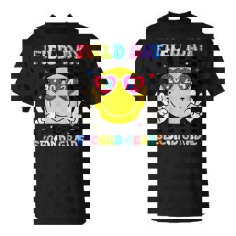 Second Grade Field Day Smile Face Teacher Students Field Day T-Shirt | Mazezy