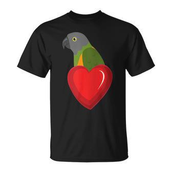 Senegal African Parrot Heart Pocket T-Shirt - Monsterry