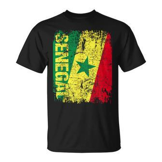 Senegal Flag Vintage Distressed Senegal T-Shirt - Monsterry