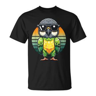 Senegal Parrot With Sunglasses Kawaii Senegal Parrot T-Shirt - Monsterry