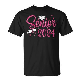 Senior 2024 Girls Class Of 2024 Graduate College High School T-Shirt - Seseable