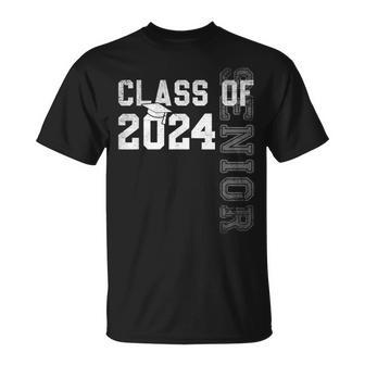 Senior 24 Class Of 2024 Graduation Graduate Grad School T-Shirt - Thegiftio UK