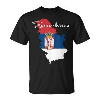 Serbia Serbian Maps Serbia Flag For Women T-Shirt - Thegiftio UK