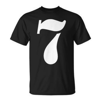 Seven Number 7 Numbered T-Shirt - Monsterry UK