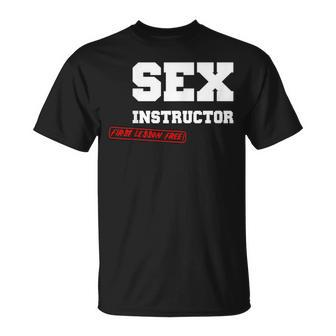 Sex Instructor First Lesson Free Stag T-Shirt - Monsterry