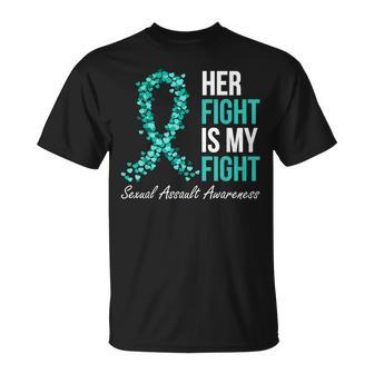 Sexual Assault Awareness Month I Wear Teal Ribbon Support T-Shirt | Mazezy UK