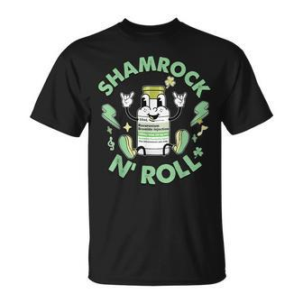 Shamrock N' Roll Green Icu Nicu Propofol Nurses St Patrick T-Shirt - Monsterry UK