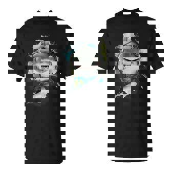 Shark Great White Shark Deep Sea Fishing Shark T-Shirt - Monsterry