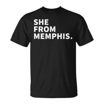 She From Memphis T-Shirt - Monsterry