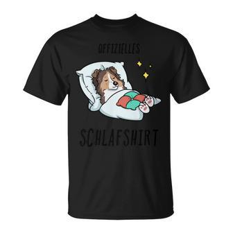 Sheltie Pyjamas Blue S T-Shirt - Seseable