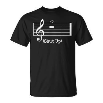 Shut Up Sound Music Note T-Shirt - Monsterry