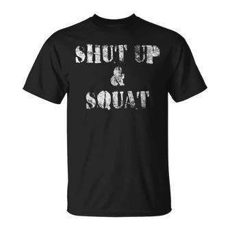 Shut Up And Squat Leg Day Vintage T-Shirt - Monsterry UK