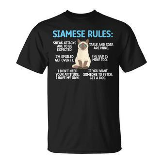 Siamese Rules Siamese Cat Owner Siamese Lover T-Shirt - Monsterry